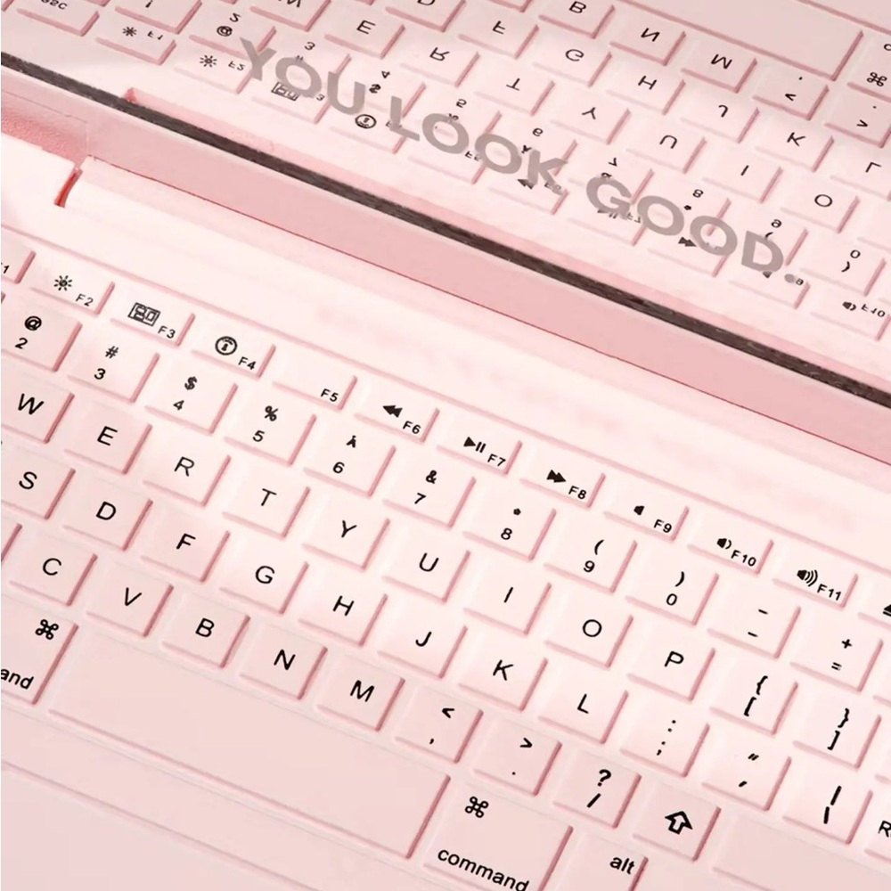 Glossier Pink Laptop-Style Mirror with Pouch